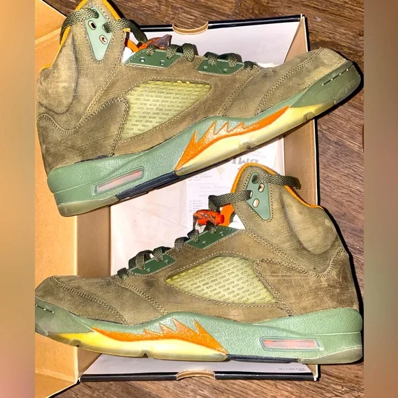 Jordan | Shoes | Air Jordan V 5 Retro Oiled Suede Army Green  display picture 2